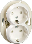 Renova - double socket outlet - 2P + E - 16 A - 250 V - white WDE011127 | 3606485443102