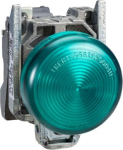Complete pilot light, Harmony XB4 - ATEX D,  22mm, IP65, green, integral LED, 24...120V, lugs XB4BVBG3EX | 3389118030985