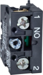 Contact block, Harmony XAC, single contact, spring return, 2- speeds, front mounting, screw clamp te ZB2BE201 | 3389110612547