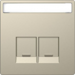 Cover plate for 2xRJ45 sockets, Sahara, Merten D-life MTN4574-6033 | 3606480890093