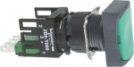 Complete push button, Harmony XB6, green rectangular flush pushbutton, 16mm, spring return, 1NO, unm XB6DA31B | 3389110764277