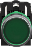 Illuminated push button, Harmony XB5, plastic, green flush, 22mm, universal LED, plain lens, 2NO, 24 XB5AW33B3 | 3606481654823