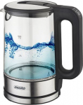 Electric Kettle MS 1301b, 1850 W, 1.7 L, Glass/Stainless steel, Black MS 1301B | 5903887803915