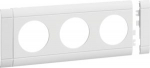 Frontplate 3-gang socket outlet for 80mm lid stackable halogen pure white GB080309010 | 4012740909891