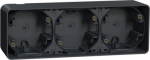 Surface mounted box 3-gangs., horizontal, grey, Mureva Styl MUR37713 | 3606480789922