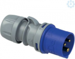Industrial Plug 3x32A (2P+PE) IP44 6h turbo SHARK blue/grey 023-6TT | 9003399581489