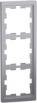 Cover frame, 3-gang, stainless steel, Merten D-life MEG4030-6536 | 4042811197841