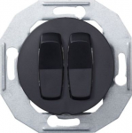 2 gang one way switch, black Renova WDE011216 | 3606480698156