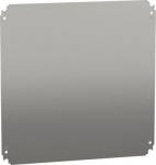 Plain mounting plate H500xW500mm made of galvanised sheet steel. range of product: Mounting accessories - accessory / separate part type: mounting plate - device application: multi-purpose - mounting location: direct fixing on backstuds, step slide - ...