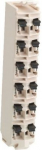 Terminal block, 12 contacts, white, quantity 1. range of product: Modicon TM5 - accessory / separate part category: connection accessory - product compatibility: analog I/O module, common distribution module, counter module, discrete I/O module 24 V  ...