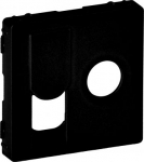 TV SOCKET + RJ45 CAT6 UTP COVER MAT BLACK VALENA LIFE 756832 | 3414972088299