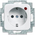 Busch-Protector&reg; SCHUKO&reg; socket insert with Neon lamp /Red with screw terminals alpine white - Reflex SI 2CKA002011A3817 | 4011395078679