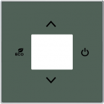Color: Comodoro .   Cover plate with RTC symbols for free@home room temperature controler code: RTC-F-1, RTC-F-1-WL and RTC-F-2.1-1-WL.   Cover plate with RTC symbols for KNX room temperature controler code: 6108/18-500. 2CLA854060A1901 | 8427238227412