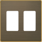 Color: Antique Gold.   Cover plate for 2-gangs VDI connection unit code: 8155.68, 8155.78 & 8155.88 2CLA855510A1201 | 8427238166544
