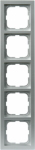 Cover frame 5-gang Aluminium - Impressivo 2TKA000433G1 | 6418677327964