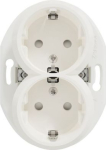 Renova - double socket outlet - 2P + E - 2-circuits - 16 A - 250 V - white WDE011126 | 3606480698071