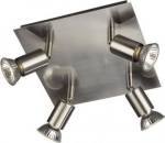 Single spot luminaire CARREA 4x50W GU10 230V IP20 Nickel 915000868702 | 5413987234385