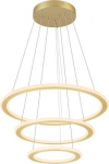 ONE FLAT, pendant light, triple, 300cm, 2700/3000K, DALI 2, Touch, brass 1007703 | 4024163288385