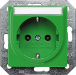 DELTA i-system green (SV) SCHUKO socket outlet 10/16 A 250 V With screwless Connection terminals with labeling field cover plate 55 x 55 mm DELTA switches and socket outlets � design and quality to perfection from Siemens. Due to its eternally stylis ...