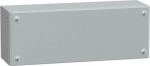 Metal industrial box plain door H150xW400xD120 IP66 IK10 RAL 7035. range of product: Spacial SBM - device application: multi-purpose - enclosure type: flat face box - enclosure nominal height: 150 mm - enclosure nominal width: 400 mm - enclosure nomi ...