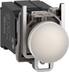Pilot light, Harmony XB4,metal, white, 22mm, universal LED, plain lens, 400V AC XB4BV5B1 | 3389119039482