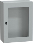 Wall mounted steel enclosure, PanelSeT S3D, transparent door, without mounting plate, 800x600x300mm, NSYS3D8630T | 3606480158926