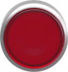 Head for illuminated push button, Harmony XB4, metal, red flush, 22mm, universal LED, spring return, ZB4BA48 | 3389110887723