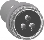 Monolithic pilot light, Harmony XB5, 3 phases Voltage, indicator with 3 LED, white, 400V AC XB5EV57L4 | 3606481194190