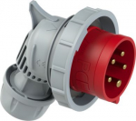 CEE Industrial plug angled 5x32A (3P+N+PE) 6h IP67 TT TWIST red/grey 80252-6TT | 9003399805042