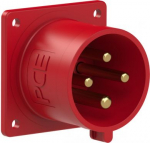 CEE-flanged plug 4x32A (3P+PE) 6h IP44 TT red 70x70 624-6TT | 9003399766688
