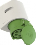 Wall mounted socket 5x16A (3P+N+PE) 2h IP44, green 115-2 | 9003399019661