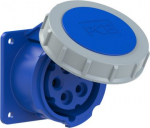 CEE-flanged socket 5x16A (3P+N+PE) 9h IP67 TT 75x75 blue 3152-9TT | 9003399432675