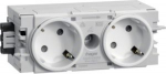 Socket-outlet 2-gang 45&deg; Wago plug/clamp technique C-Profile in pure white GS20109010 | 4012740851299