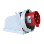 Wall mounted plug 4x32A (3P+PE) 6h IP67 red 5242-6k | 9003399355509