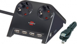 Extension Desktop-Power 2 sockets, 4USB 2.0 1.8m black 1153500122 | 4007123603831