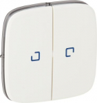 Cover plate Valena Allure - illuminated 2-gang switch/push-button - white 755225 | 3414970483294