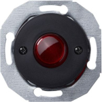 Renova - parallel pushbutton with red button - 1-pole - 1 A - 250 V - black WDE011248 | 3606480660931