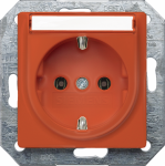 DELTA i-system orange (ZSV) SCHUKO socket outlet 10/16 A 250 V With screwless Connection terminals with labeling field cover plate 55 x 55 mm DELTA switches and socket outlets � design and quality to perfection from Siemens. Due to its eternally styl ...