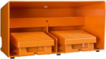 Double foot switch, IP66, with cover, metallic, orange, 4 NC+4 NO. range of product: Harmony XPE - product or component type: foot switch - material: metal - foot switch type: double foot switch - device short name: XPER - protective cover: with - tr ...