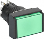 Illuminated monolithic push button, Harmony XB6E, green, 16mm, spring, 24VDC, 1CO XB6EDW3B1P | 3389110630824