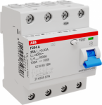 4P A 25A 30mA Residual Current Circuit Breaker (RCCB) F204 A-25/0.03 U 2CSF204101U1250 | 8012542819806