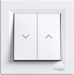 Blind switch, with frame, white, Asfora EPH1300321 | 3606480525551