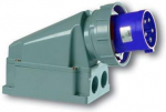 Wall mounted plug  3x63A (2P+PE) 6h IP67 POWER TWIST blue 533-6 | 9003399067952