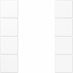 Cover kit for 4-gang push-button, F50, LS, white LS504TSAWW | 4011377110779