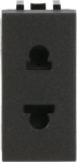 Color: Anthracite.   Rated voltage: 125 / 250 Vac   Rated current: 15 / 16A   Type A+C: 2P / NEMA 1-15R (non-earthed)    Screw terminals   Size: 1 module. 2CLA213501N1801 | 8427238187983