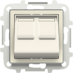 Color: Soft White.   Cover plate at 45&ordm; for two 201X.X connectors and/or and housings (refs.: 2017.2, 2017.3, 2018.5, 2018.6, 2018 and 2018.8)   With labeling area for stickers   With shutter   Mounting plate included. 2CLA851680A1101 | 8427238202358