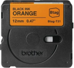 Brother BTAG-T31 | Black on Orange | Btag BTAGT31 | 4977766836067