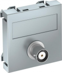 Media Adapteris, video BNC 1x vietīgs, rozete-rozete 45x45mm, PC, alumīnija lakots 6105024 | 4012195900368