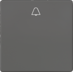 1-gang rocker with bell symbol, 55x55mm, carbon metallic, DELTA i-system 5TG6227 | 4001869233673