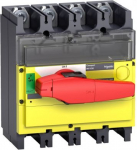 Visible break switch-disconnector Compact INV400, 400A, 4p. range: Compact - product name: INV400 - poles description: 4P - network type: AC, DC - network frequency: 50/60 Hz - handle colour: red - [Ie] rated operational current: AC-21A: 400 A AC 50/ ...